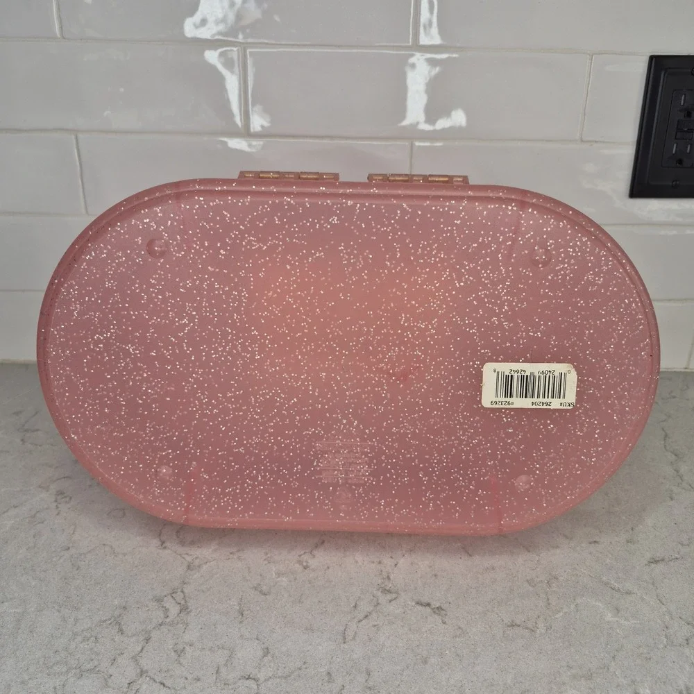 Rare Vtg Caboodles Jellies Large  Model 2642 Pink‎ Organizer Vanity Makeup Case
